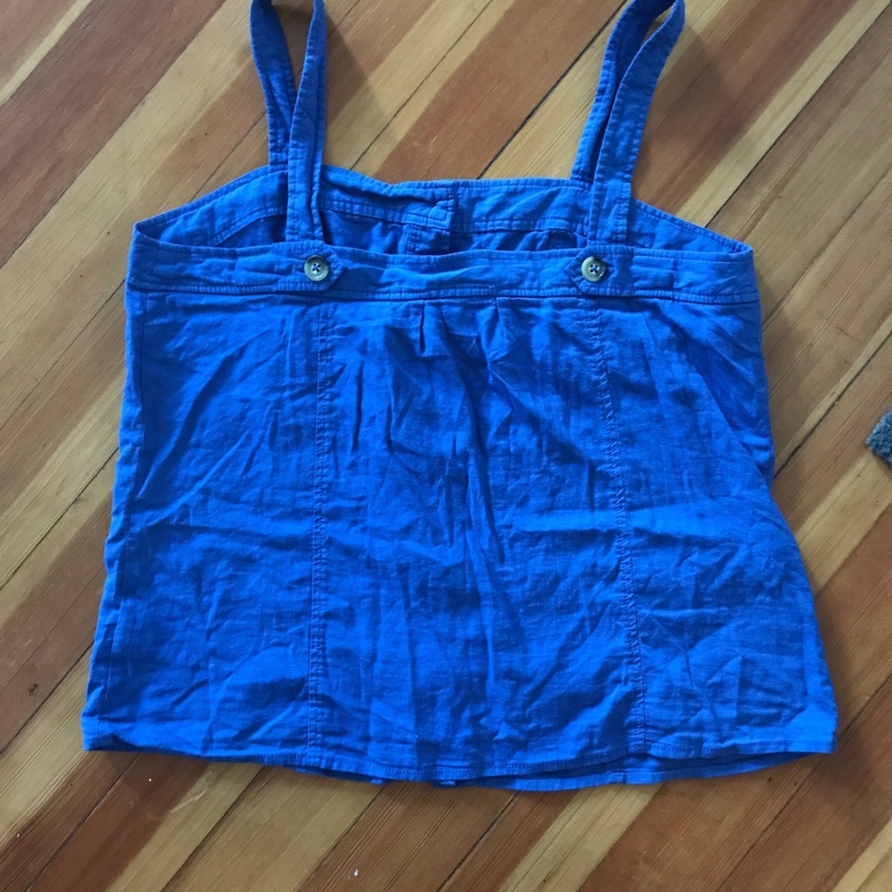 Sale EUC Anthro Maeve Berea Linen Buttondown Tank - Picture 3 of 8